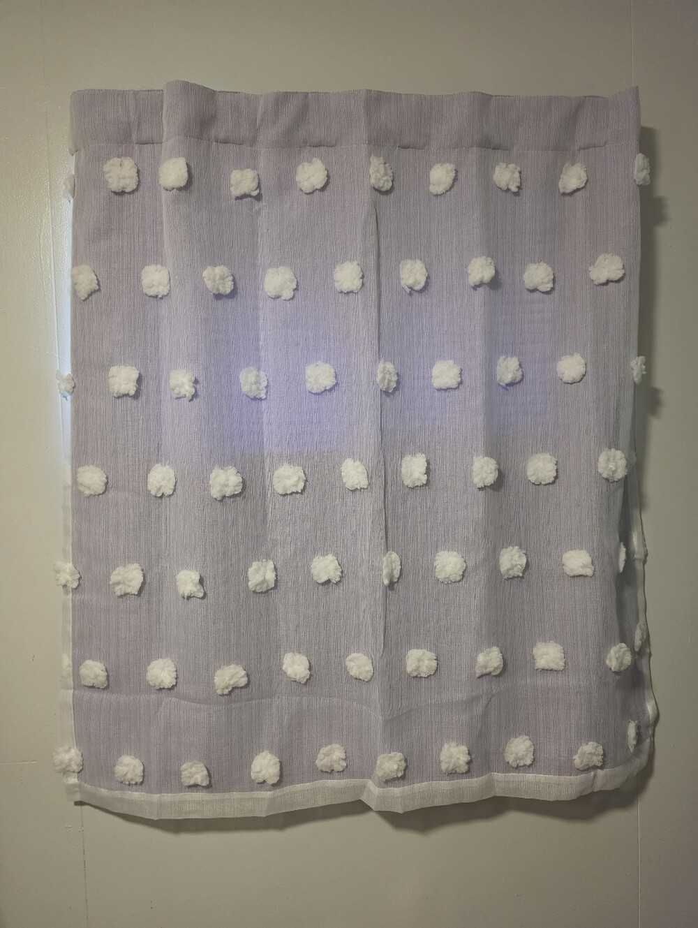 Lavender Pom Pom Curtain Panel